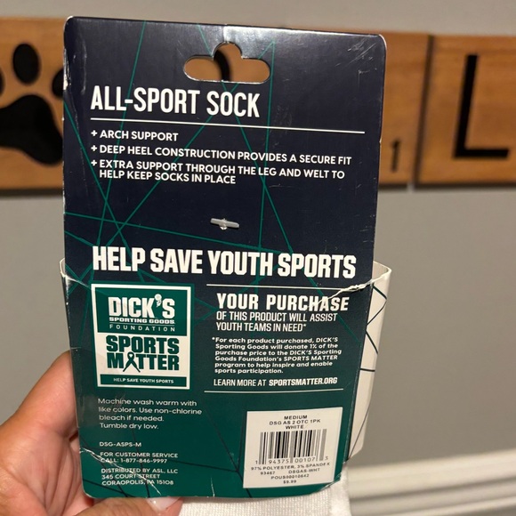 Women's Two Athletic Socks - Maroon  (Small) and White (Medium)  NWT - Picture 5 of 14